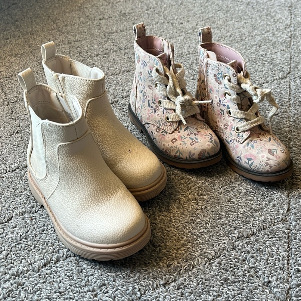 Toddler girl boots size 8. 2 pairs sold together